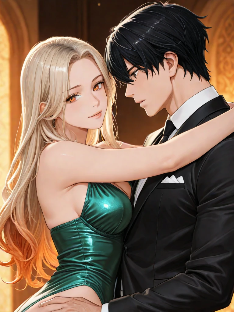 Real draw with same details in real couple with love effects