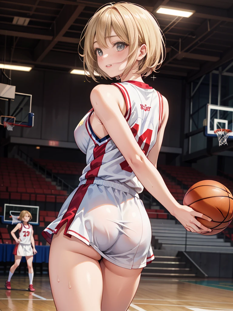 8k, super detail,masterquality,4k,nsfw,nude,poor body low height girl in basketball uniform,twintail girl,nsfw1.9, pussy on sperm ,get down on all fours