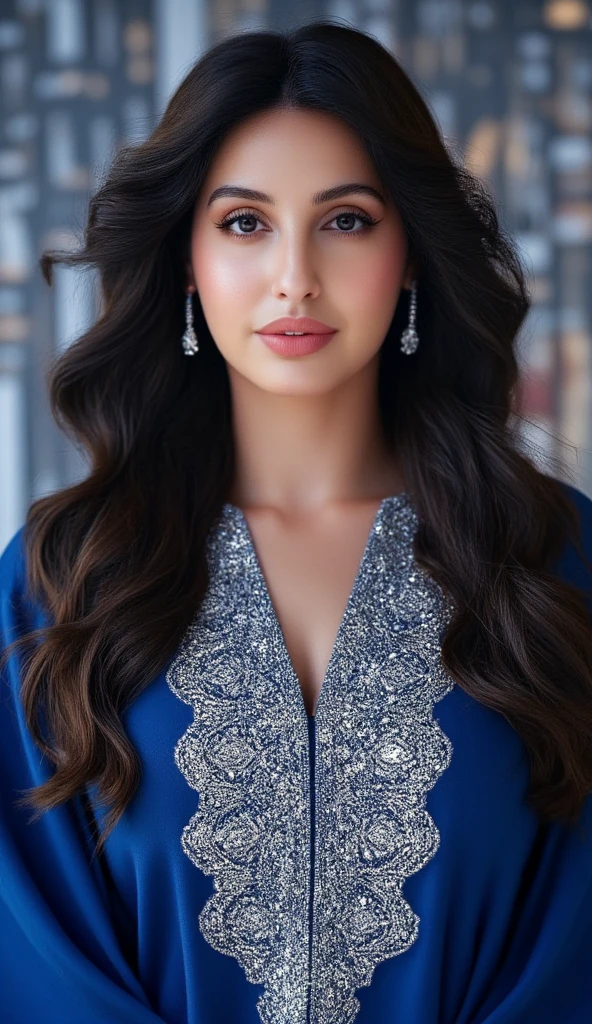 Portrait of A confident-looking indian girl long flowing hair, hazel and brown eyes, c-cup breasts wearing salwar suit, in shopping mall, crowded background, bokeh, perfect composition, hyperrealistic, super detailed, 8k, high quality, trending art, trending on artstation, sharp focus, studio photo, intricate details, highly detailed, art by greg rutkowski