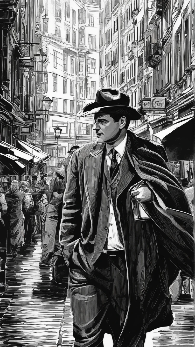 masterpiece, best quality, noir, graphic novel style, highly detailed, deep shadows, high contrast lighting, cinematic framing, black and white. Мужская рука, держащая старую жестяную лейку, поливает посаженное семья.

