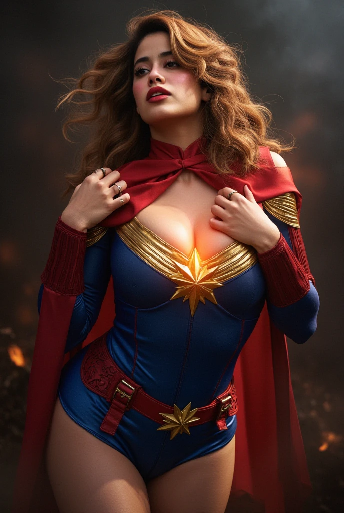 (Highest quality, 4K, 8K, High resolution, masterpiece: 1.2), (Very detailed, Realistic, Realistic:1.37)Seductive girl, Dressed in striking red and blue outfits, Standing in front of the window exuding an air of strength and determination. Her captivating eyes are exquisitely painted, Capture every sparkle and depth, Her lips are captivating and beautiful.. The attention to detail extends to the entire face., Each contour and feature is perfectly and meticulously rendered., Create a sense of hyper-realism that draws your audience in.
Girls' Clothing, Reminiscent of oil painting, It is a work of art in itself. material, Vivid brushstrokes skillfully expressed, Gives her overall look a dynamic feel. It is truly a reflection of the artist's talent., Show off your skilled techniques, (Browsing Caution:1.5), Chignon hairstyle, (Beautiful nipples:1.2)