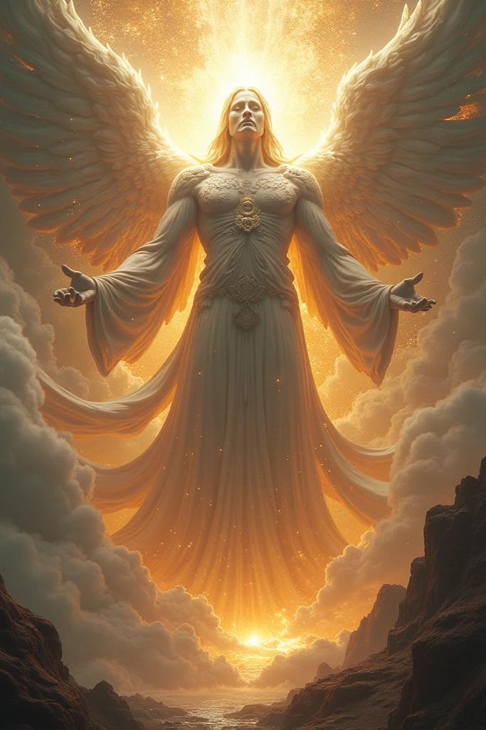 Heavenly man stepping on the serpent's head