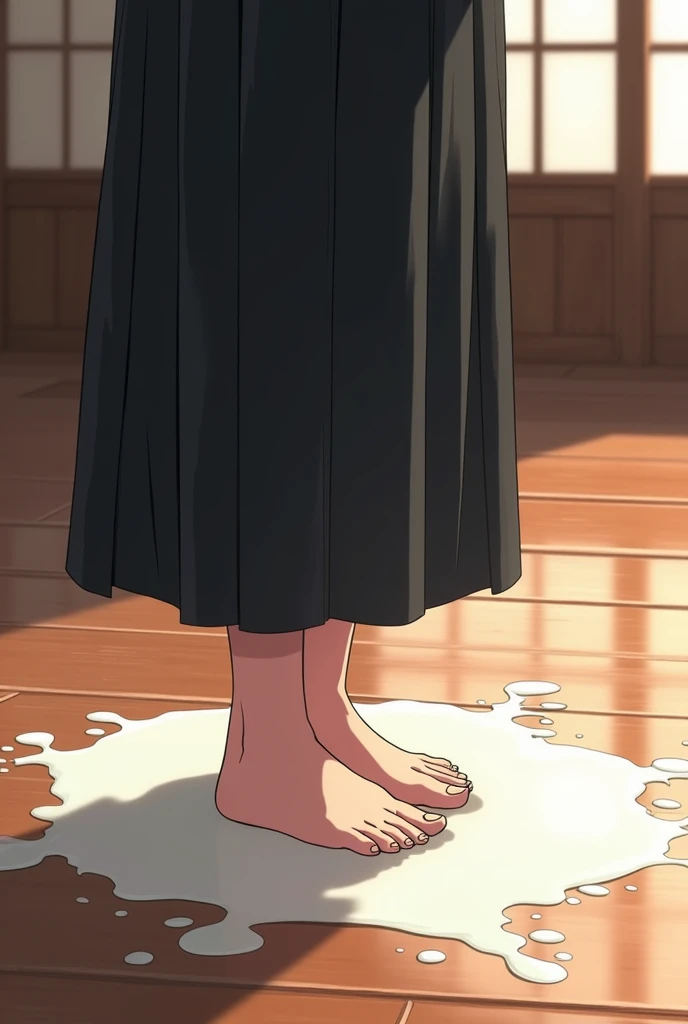 Hinata, 2 feet, 5 toes, soles facing viewer, focus on soles