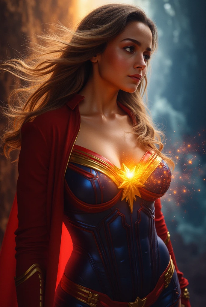 A SEXY FEMALE WEARING A TIGHT FORM FITTING BLUE SUPERGIRL COSTUME AND RED SUPERGIRL CAPE SUBMERGED IN HOT LAVA AS THE LAVA SEEPS INTO HER VAGINA AND CLIT, PARTIALLY NUDE, ARCHED BACK MOANING AS SHE GRABS HER BIG PLENTUFUL SUPERGIRL BOOBS.INCREDIBLY DETAILED GLOWING SKIN, INCREDIBLEY DETAILED FACE, INCREDIDBLEY DETAILED CLOTHING, TEXTURED SKIN PORES, TEXTURED HAIR, 8K ABSURD RESOLUTION, MASTERPIECE. PHOTO REALSITIC, HYPER REALISTIC.16K RESOLUTION. PREFESSIONAL GRADE IMAGE.