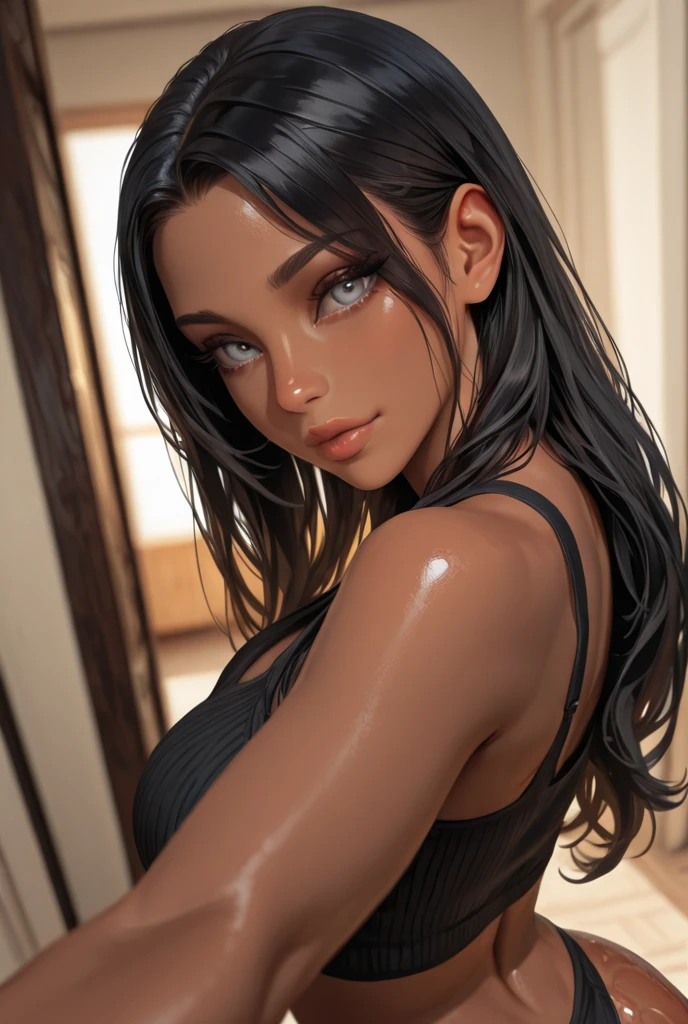 Beautiful and sexy woman with good style who looks seductive