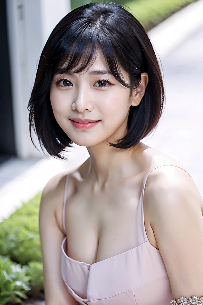 masterpiece,best quality,(Japanese ),((Beautiful girl)),cleavage,indoor,(perfect body beauty:1.2),(shy smile),beautiful teeth,