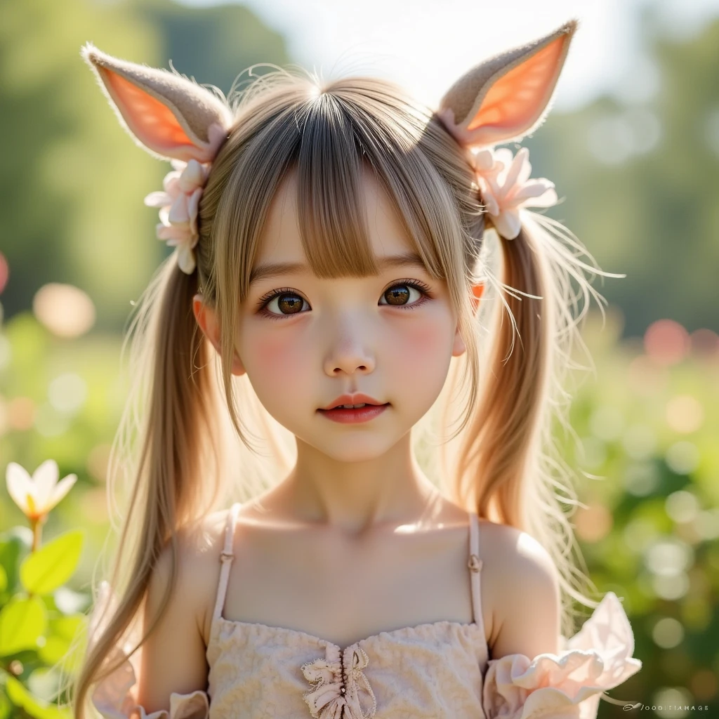 NSFW, 8k, High-level, absurd, masterpiece, best quality, primitive, very detailed CG, very detailed wallpaper, perfect lighting, Extremely detailed (((The personifying " Alice in Wonderland " as a Little Girl))), MysticSight, Tyndall effect, Tyndall scattering, Studio gray background with (many Dazzling RainbowColor particles BokeH:1.28), (RoundlyButts, ThighGap), (Exposed:0.4), (Assfocus with looking ahead), BREAK (NOGIZAKA face variations) Extremely Detailed very KAWAII face variations, perfect anatomy, Childish, captivating gaze, elaborate detailed Eyes with (sparkling highlights:1.28), long eyelashes、Glossy RED Lips with beautiful details, Coquettish tongue, Rosy cheeks, Radiant PearlSkin with clear transparency . { (Dynamic LifeLike expressions:1.4) | :d) }, (large eyes:-1) .