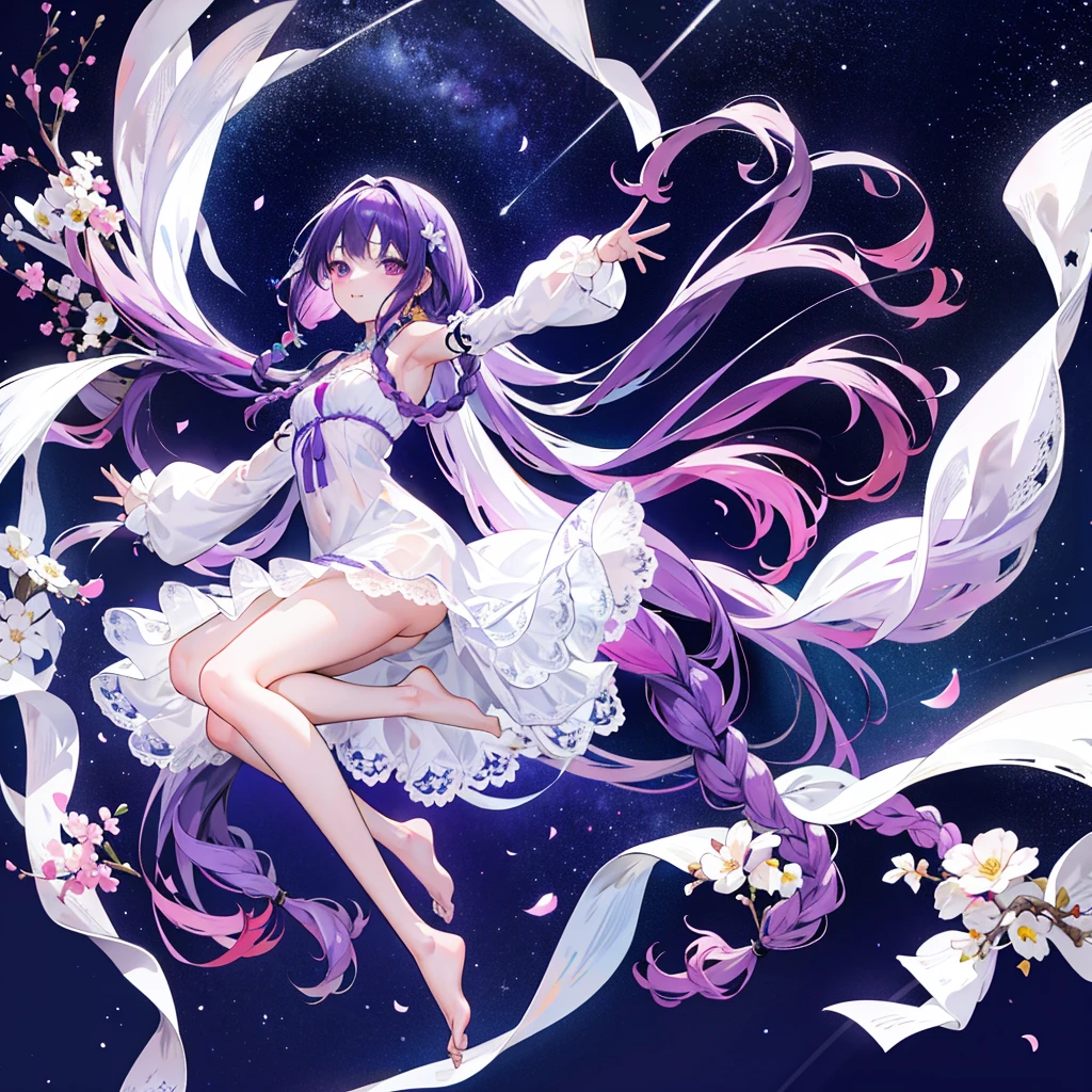 doubleexposure,1girl,dancer, dancing, transparent dancer, translucent dancer, moon, starlight, party,upper body