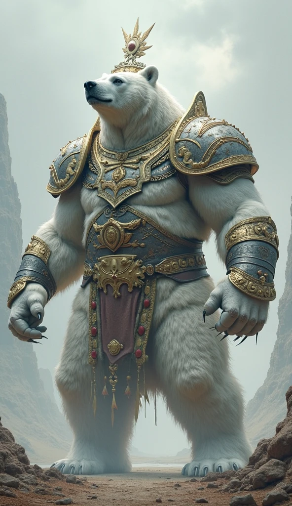 Egyptian polar bear and zombie titan hybrid