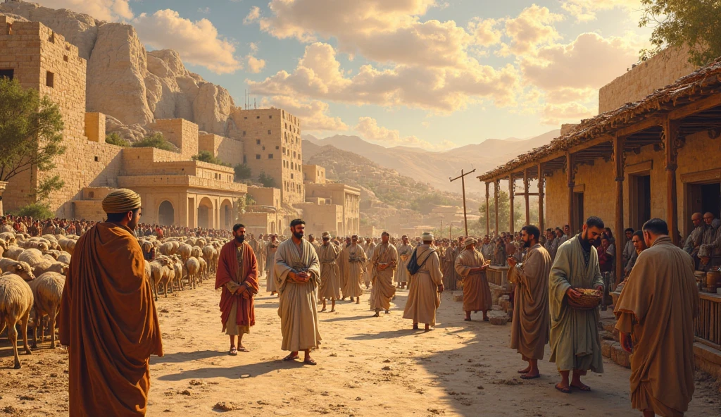 Prophet Noah's arrival in the old city