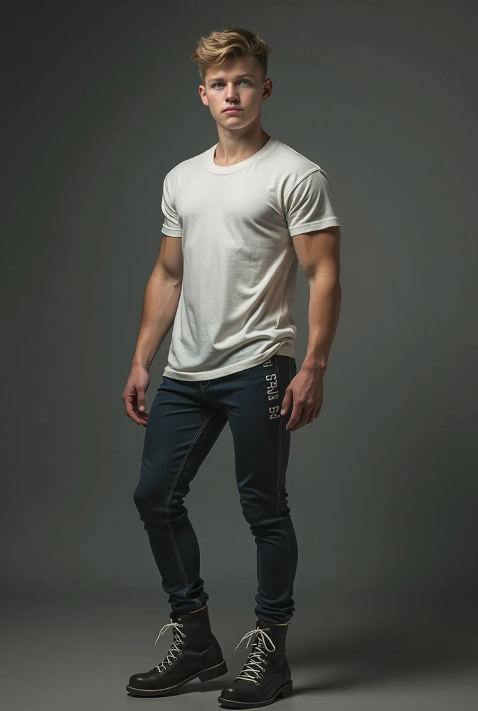 homem magro de costas cabelos loiros compridos sem camisa