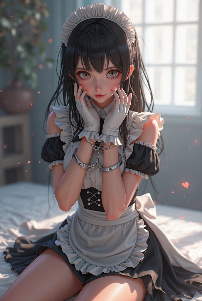 A young beautiful girl in a tight sci - fi uniform, with a slim figure, whole body, with her hair up, female warrior