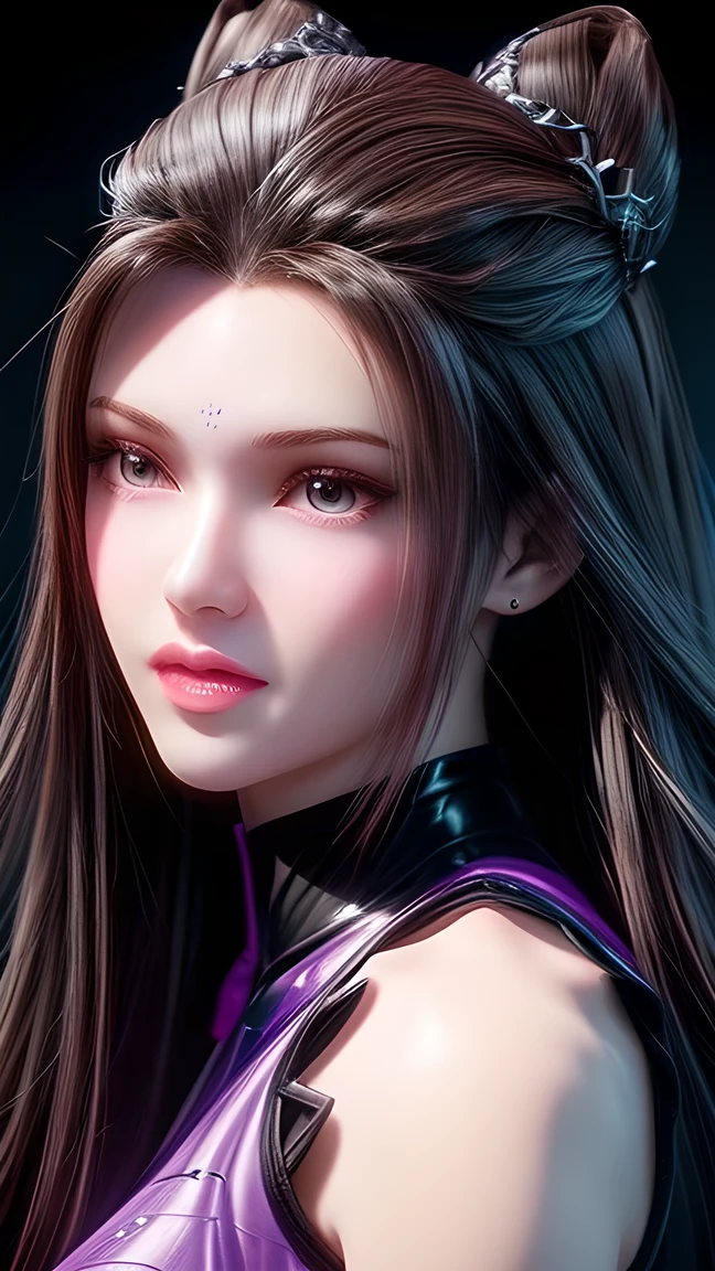 Anime - style image of a woman in a white and purple miniskirt,4k detail fantasy, 3D rendered character art 8K ,Anime High Details ,Smooth anime CG illustration, is very popular on cgstation , 8k High Quality Detailed Art ,goddess。Extremely Fine Details, ultra-detailed fantasy character,Highly detailed characters,2。5d cgi anime fantasy artwork, earrings