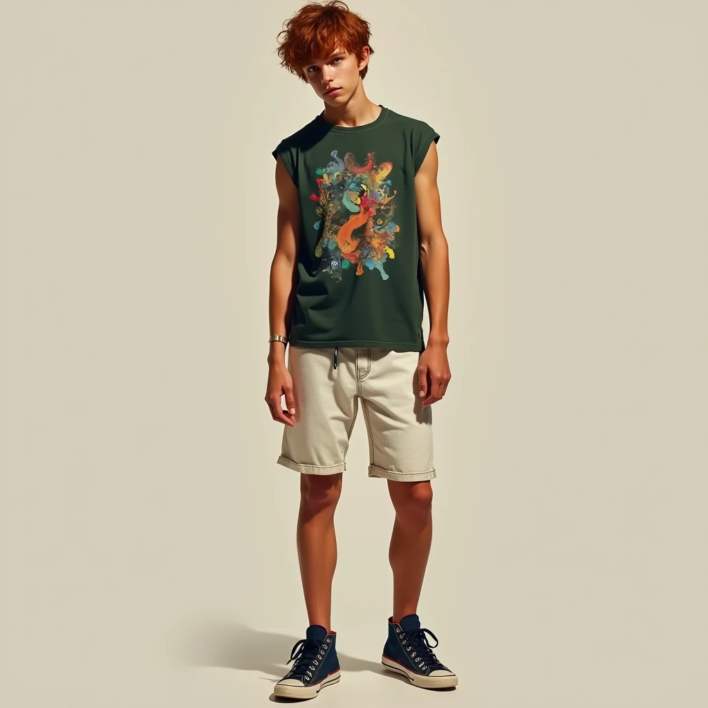Sexy young male,Jewelry & Jewelry, topless, full-body shot, shorts, Art Deco, Decorative Arts, byPetra Cortright, best quality, masterpiece, 8K