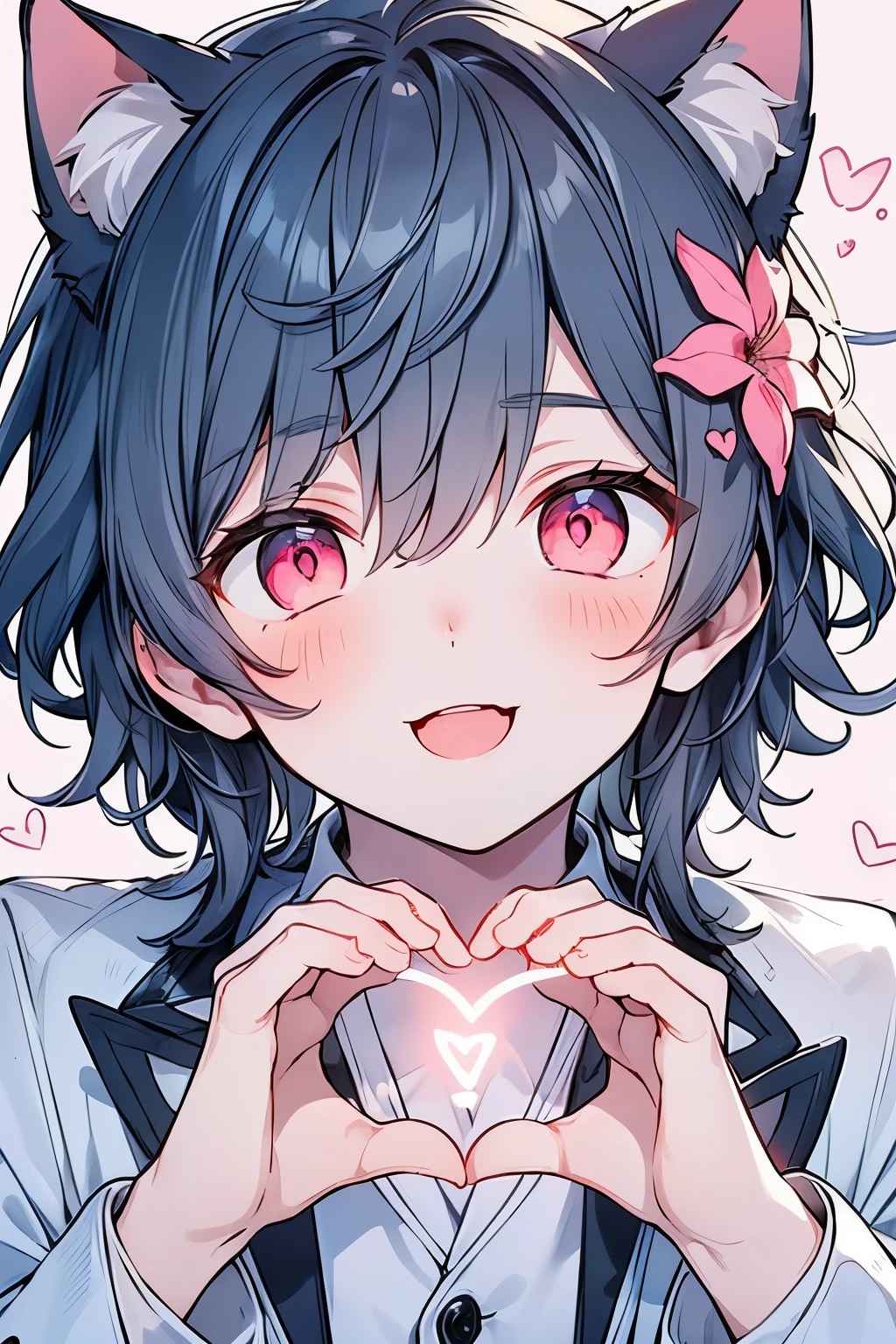 (巨作)、the detail、in 8K、((Full body photo from head to toe))、((Heart with both hands in front of the face))、Girl in tight white base dress、short dark hair、Colorful inner hair、Realistic and sharp details、portrait shooting、Super Intricate Details、Ultra-fine details、Stay outside、