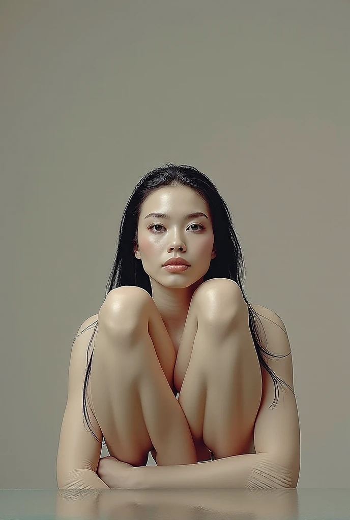 8k images, Highest quality, masterpiece, Realistic, Realistic, High resolution, Ray Tracing, 1 sexy woman, Slim Abs: 1.2、Beautiful Japanese woman with slim abs:1.3、wears beautiful makeup,(Highlight Haircut East B Cup:1.2), Mid-chest, Round shaped breasts, Perfectly shaped breasts, (((Thick black pubic hair、Lots of black armpit hair))),The hairstyle is sea cut,((Temptation performance, Face your whole body straight ahead,An angry expression staring straight ahead,Open your mouth:0.5)), ((Photograph the whole body naked)) ,Elegant and sexy((Fully nude 55 year old mature woman,A beautiful woman,Showing off your naked body, facing directly ahead,Beautiful abs)),beauty、Get into a position that allows you to see your genitals clearly and accurately., In a dimly lit prison,((Spread your legs 120 degrees,Woman squatting with hands behind head,