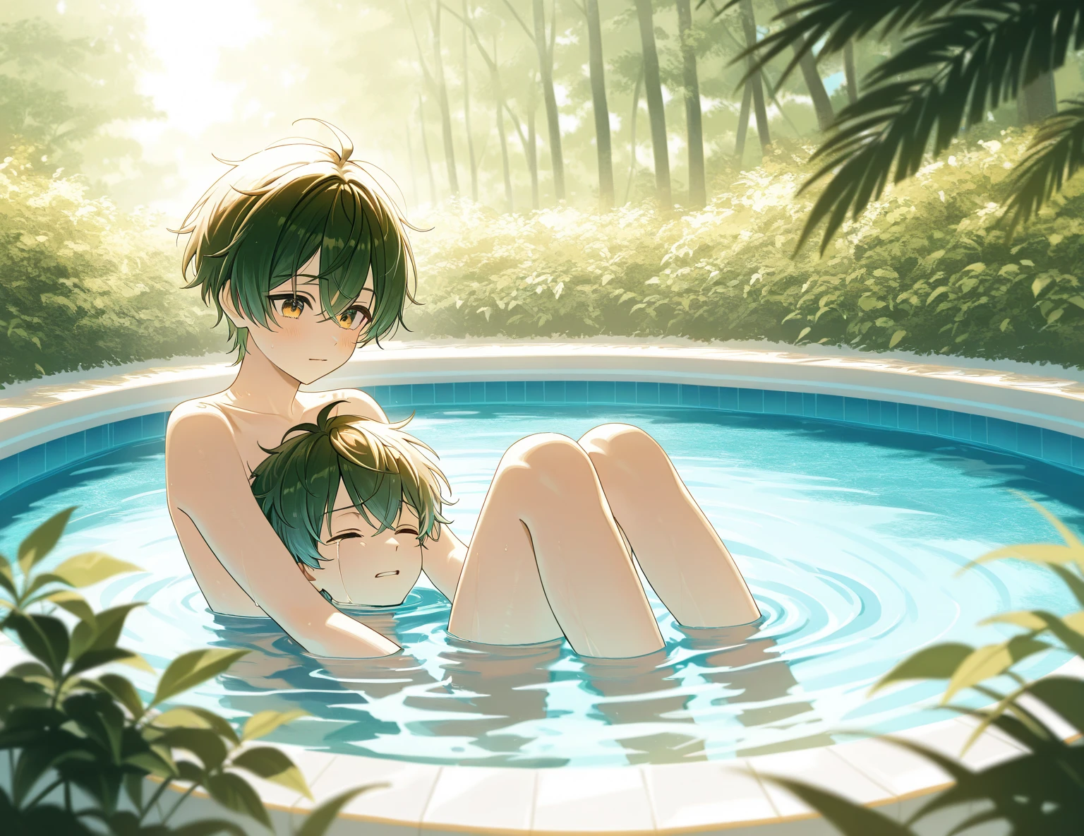Two s take a bath together