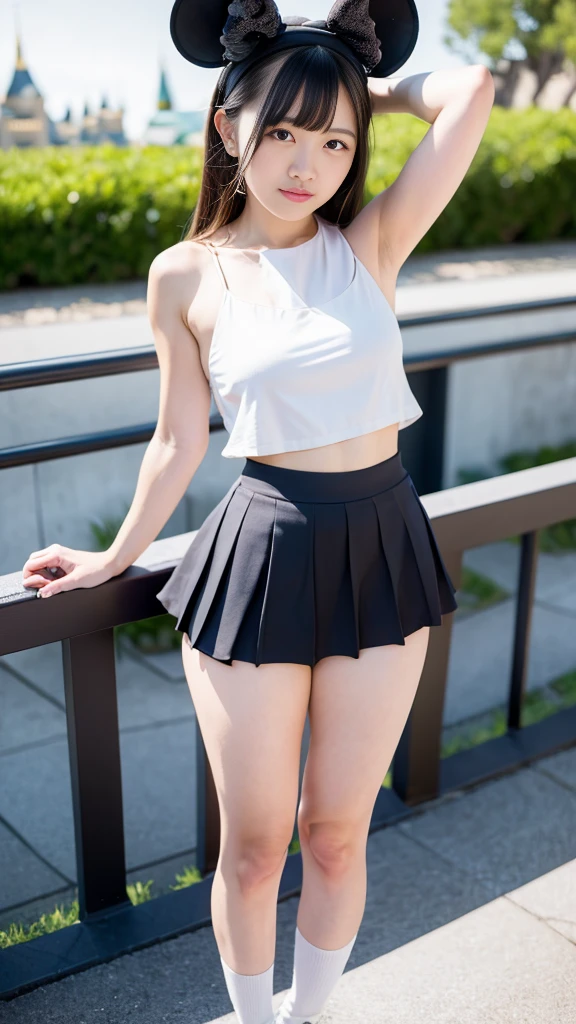 ((midnight, Need, 8K, tmasterpiece:1.3)), Full body like,Whole body, Long legs, Focalors:1.2, Plump body,perfect figure beautiful woman:1.4,((Dark brown hair, huge tit:1.2 )), (low chest, tight-fitting,deep v big breasts,sockes,long socks,cleavage,Gray pleated skirt,The skirt is short white canvas shoes), ((Plain gray background)), crowd of,Highly detailed facial and skin texture, A detailed eye, 二重まぶた,largeeyes,crisp breasts,Smile with,Bigger breasts, Wavy hair,crisp breasts,Get wet,Sweat profusely,wearing a choker,Wear earrings,wears a watch,Redlip,lower back,leges,slenderlegs,Long legs,long leges,full bodyesbian,standing on your feet,chest,Straighten your waist,Walk,Cat steps