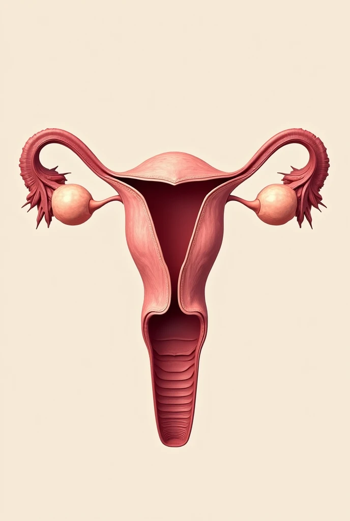 Create a picture of the internal female reproductive system in puzzles