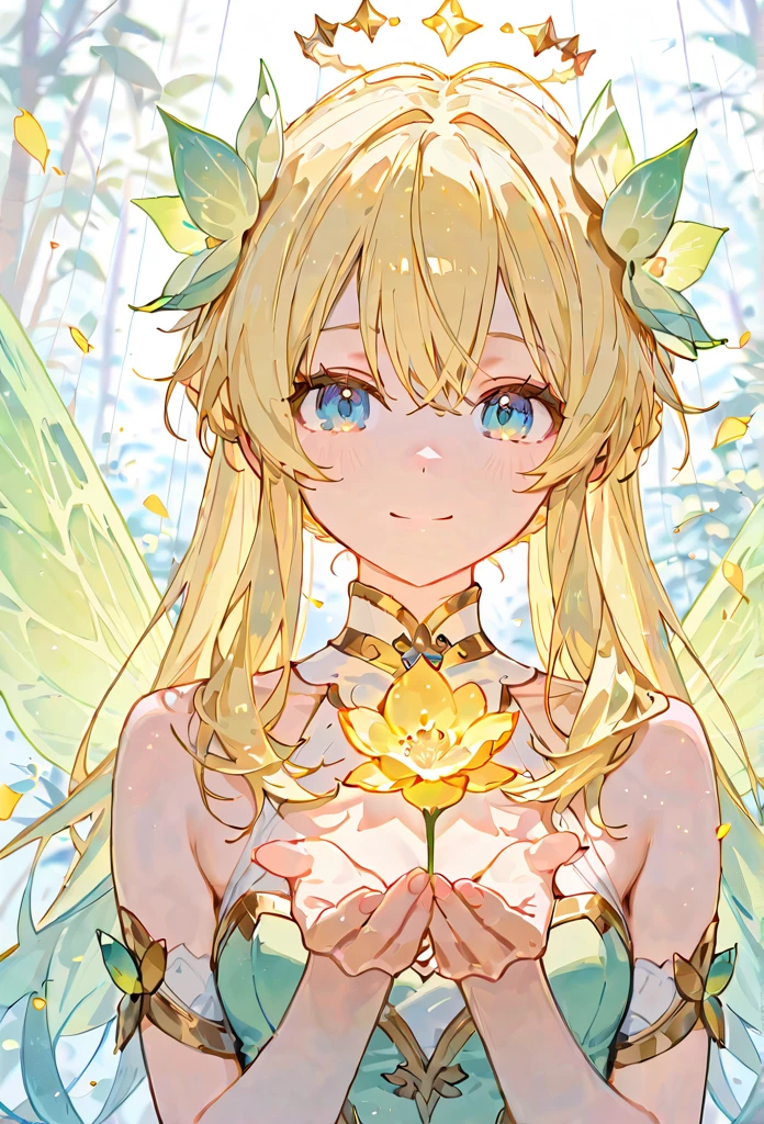 young man, twink, (((male))), (((man))), (((one person))), single, solo, (((very light blonde hair))), (((pink colored eyes))), (medium short hair), (chin-length hair), wavy hair, slim body, ((flat chest)), (((fantasy style))), (((wearing flowers in his hair))), flowercrown, ((pointy ears)), (((light pink colored eyes))), smooth skin, bare legs, (((wearing only a loose piece of fabric))), (((body covered in loose transparent fabric))), ((white colored fabric)), (((transparent fabric))), (((wet fabric))), smiling, rocks in the background, tropical flowers, (((picking an exotic flower from a tree))), (((colorful flowers))), (different colors flowers), waterfall further in the background