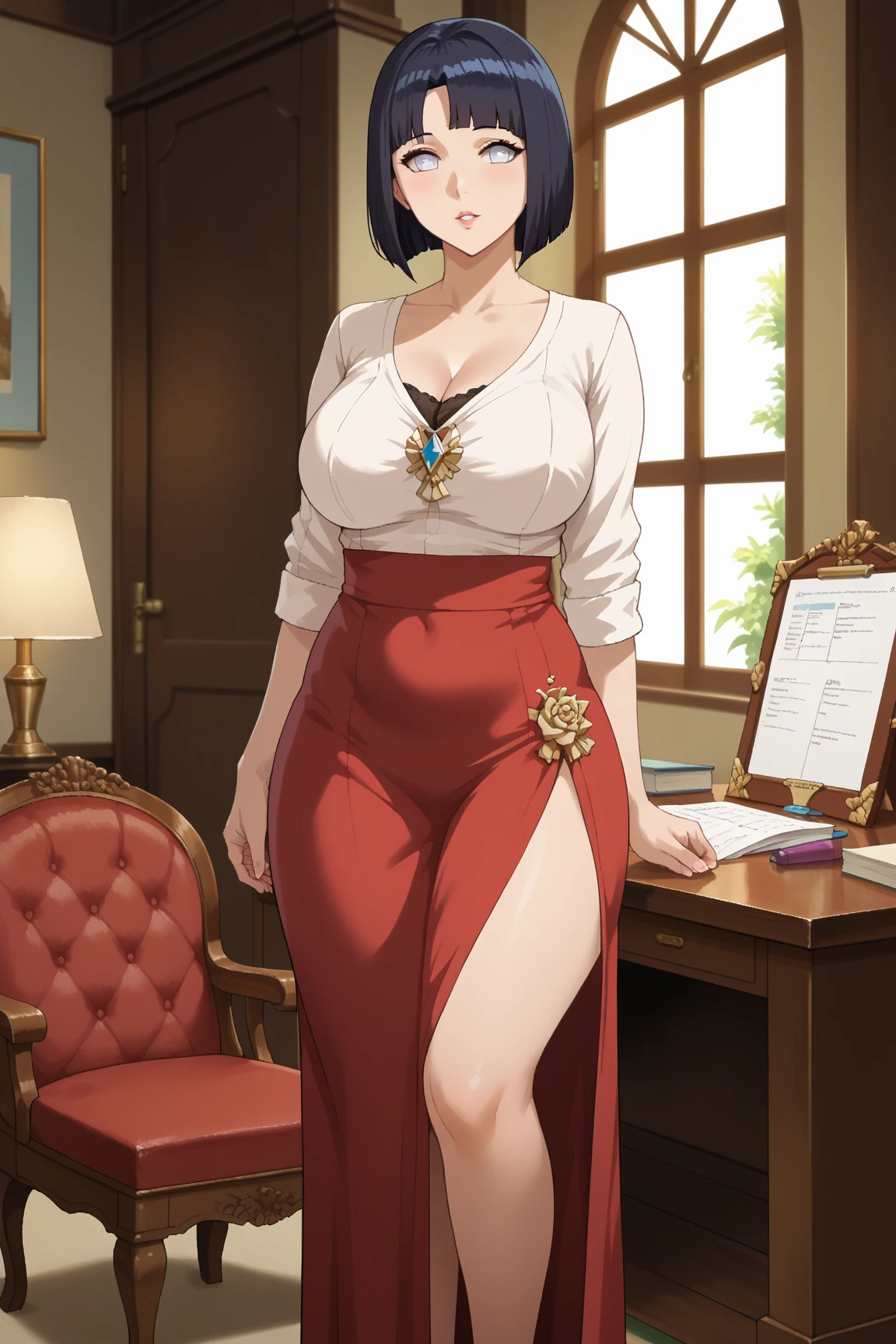 gigantic Breasts, Big Hips, Full Body Shot, Mature mother, Voluptuous thighs, Seductive mature woman, Perfect body, curvy body, Plus Size Model, Sailor suit, Wearing high heels, china-dress Uniform, like Chunli, 1990's anime cels style,