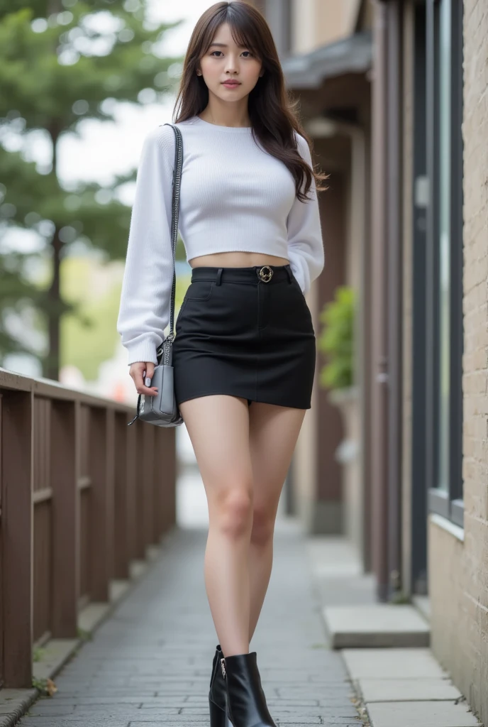 HD, like face, big breasts, black nylon miniskirt, lori, school wear, bare legs, cool upper