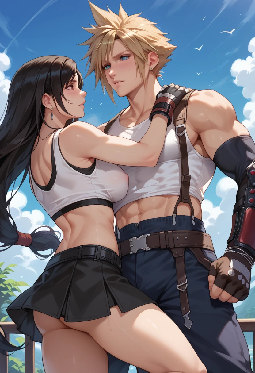 Tifa Lockhart Excessive amount of semen Spanking