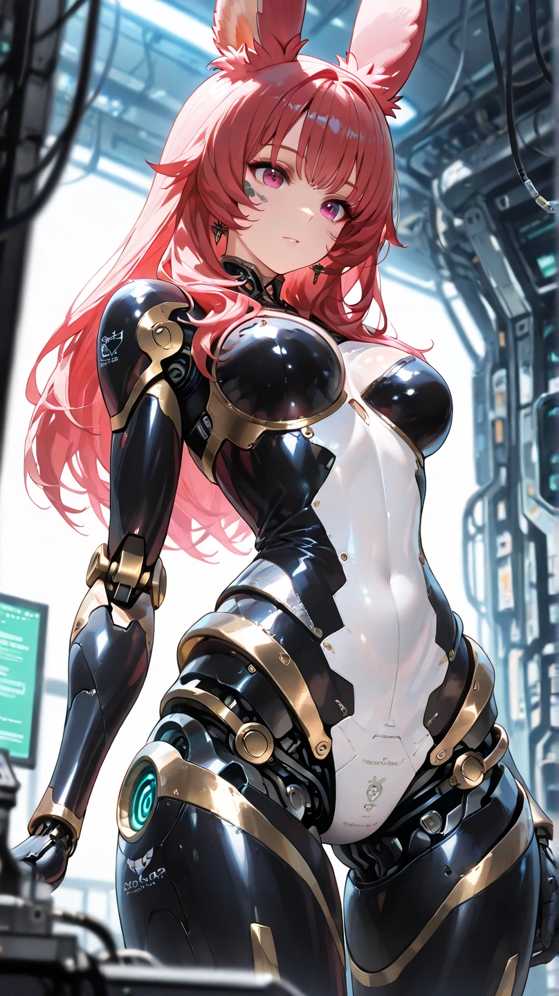 RAW, 1girl, colorful, full body shot, (masterpiece, best quality), (detailed skin:1.3, detailed face:1.3), dslr, realistic, looking at viewer, sharp focus, delicate, soft colors, cinematic lighting, red hair, long hair,ahoge, huge breast, wide hips