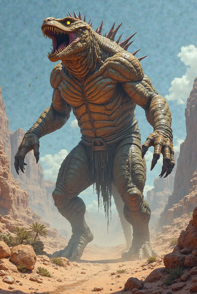 a muscular and proud sangheili general in battle, bare muscular chest, large penis, large testicles, dripping with sweat, intricate details, detailed face, realistic, photorealistic, high quality, 8k, sharp focus, ultra-detailed, hyper realistic, dramatic lighting, cinematic, epic, masterpiece, in heat, dripping with sweat, dirt, blood, desert, wounded, dying of thirst