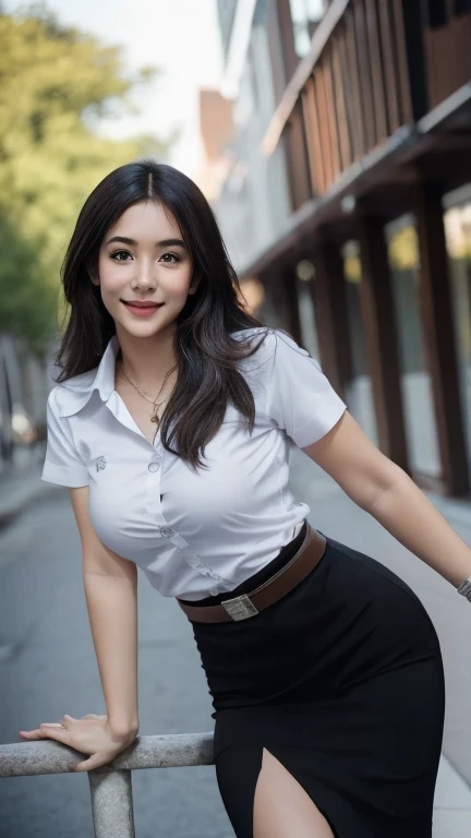 Costumes that change every time,((Never take off your underwear:1.4))((best qualtiy, 8K, tmasterpiece:1.3)), sharp:1.2, Perfect figure beautiful woman:1.4, Slim abs:1.2, ((Beautiful hairstyles, huge udder:1.5)), (Costumes that change every time：1.5），（Street：1.2），(((Pull up your skirt,  With their own hands.：1.5)))，Highly detailed facial and skin texture，A detailed eye，二重まぶた，A sideways glance at the camera，Change the color of pants with one image.,Sweet smile,((The woman in the back is wearing a skirt:1.4))