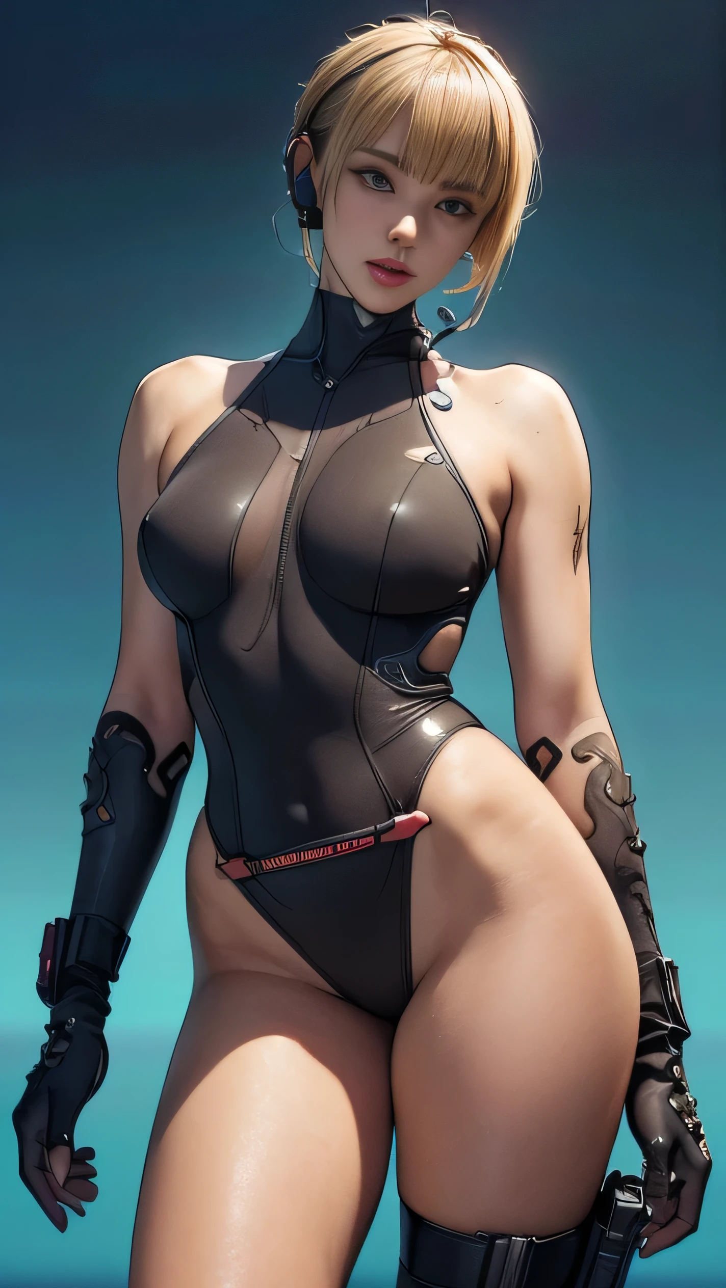Masterpiece, best quality, 1 woman, sexy, half naked, large breasts, wide hips, kunoichi, ninja, skimpy robes, ninja face mask, katana, short black hair,