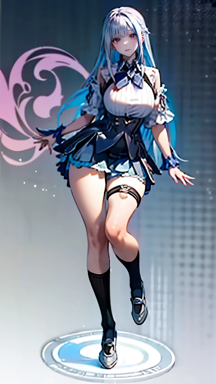 arafed woman in a skirt and top posing for a picture, photorealistic anime girl render, 8k high quality detailed art, 2 b, 2b, seductive anime girl, fantasy outfit, beautiful alluring anime woman, fine details. girls frontline, from girls frontline, [ 4 k digital art ]!!, anime girl, attractive anime girl, 3d anime girl