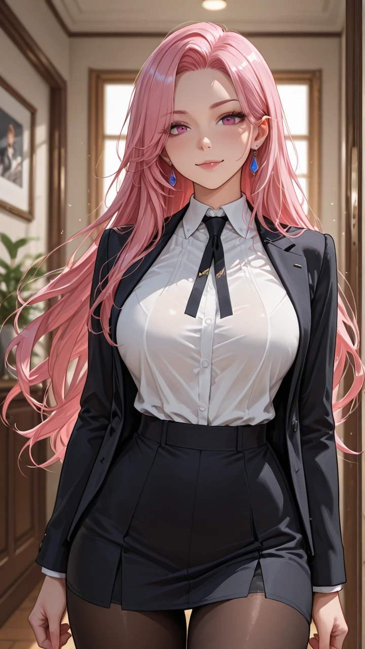 (best quality:1.5, highres, UHD, 4K, detailed lighting, shaders), white curly haired, gradient hair, large breasts, perfect eyes,perfect fingers, realistic ringers, suit, gray shirt, social shirt, short skirt, mature woman , (pov), white background, colorful eyeshadow, dramatic lighting, sparkling eyes, sensual expression, golden earrings, delicate facial features, dark skin, high cheekbones, raining, urban setting, white background, dont look for the camera, lean forward, wet by the rain.