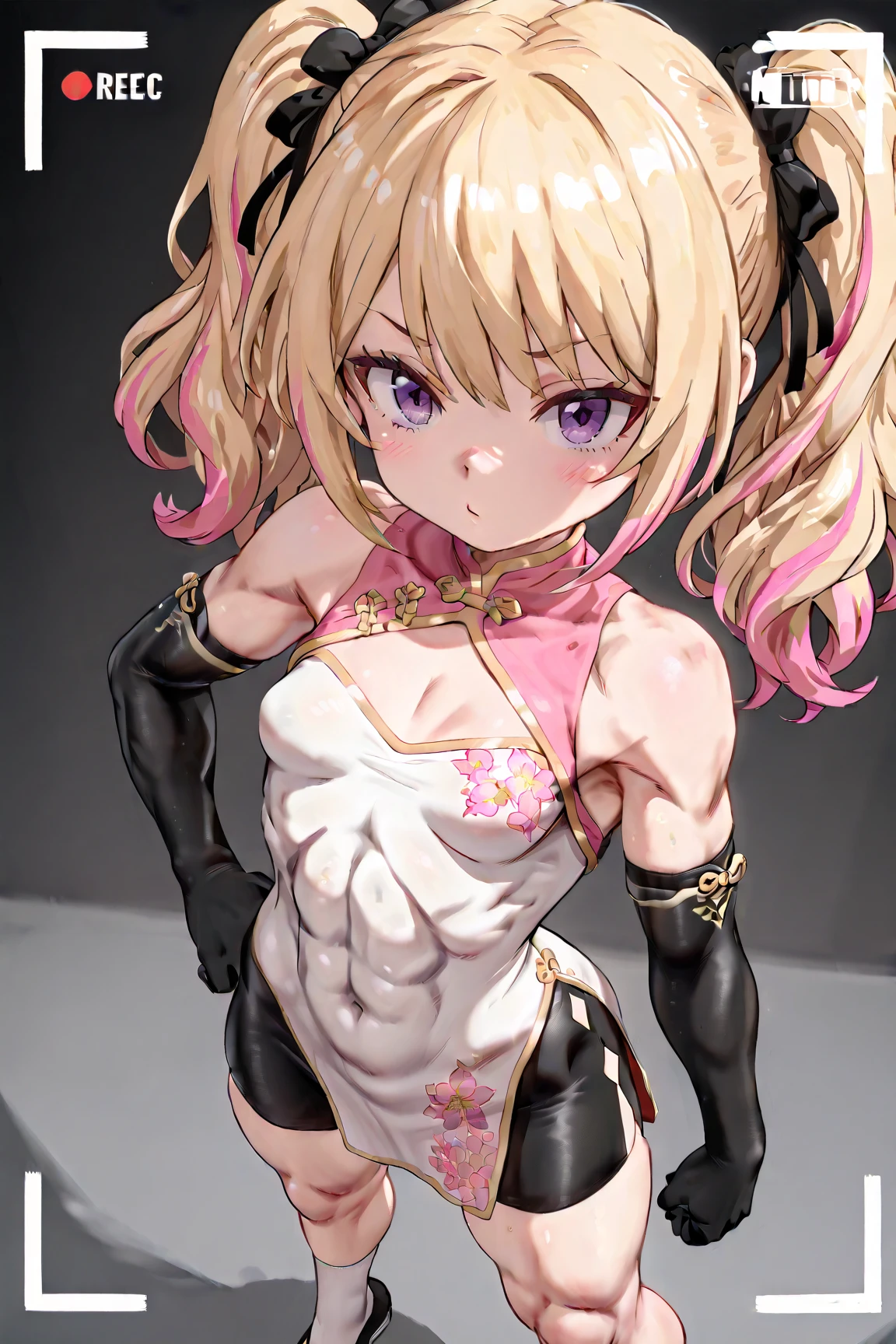 Masterpiece, Best Quality, illustration, city, 1girl, Mordred \(fate\), collarbone, Detailed blond hair ponytail braid, green eyes,,navel,thigh-high, covered_pussy,flat_chest,long_sworddangerousbeast,elbow_gloves,
,wolf_tail,wolf_ears,fang,happy,nihil,smile,spread_legs,claw_pose,armpits,open_mouth,angry,squat,bikini_bottoms,rise_hands,Highquality_hads,perfect_fingers,sweat,