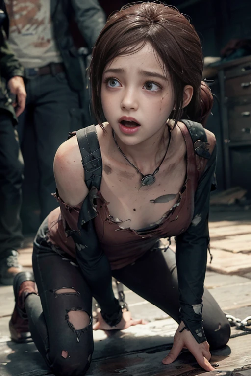 masterpiece, best quality, (undead evil Emma Watson:1.3), elegant, 1 undead evil demoness, cute, blushed, looking at viewer, from above, (blood in open mouth:1.3), open panties under the mini skirt, white and black striped T-shirt, wet T-shirt, blue eyes, beautiful eyes, inferno in background, light particles, dramatic lighting, inferno, realistic, best quality, ultra-detailed, scenery, beautiful detailed eyes, detailed hair on the tiny breasts, demons, evil spirits