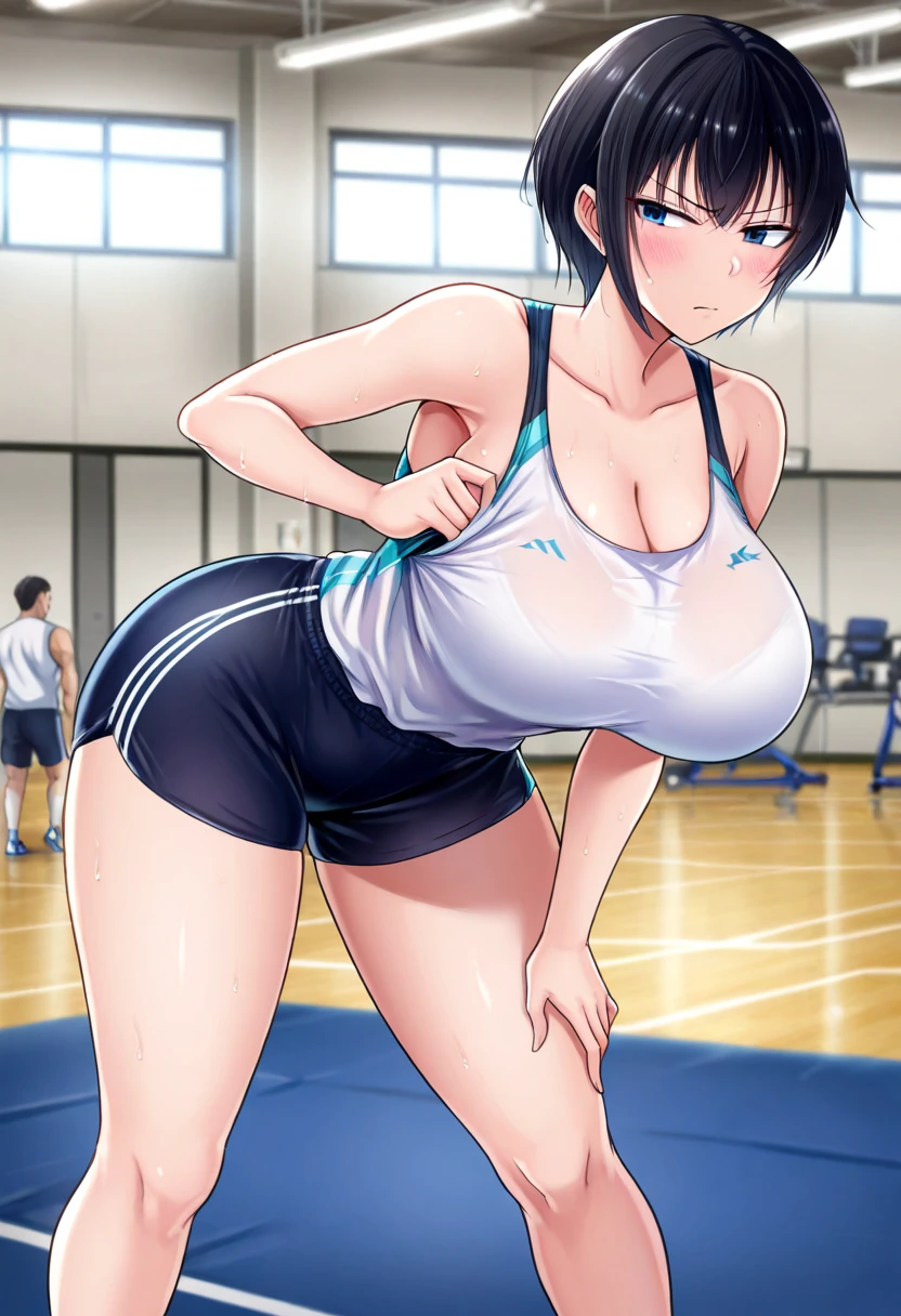 sexy、JK、Gal、Sportswear、Pixie Cut、Club room、Larger breasts、Embarrassing、underwear