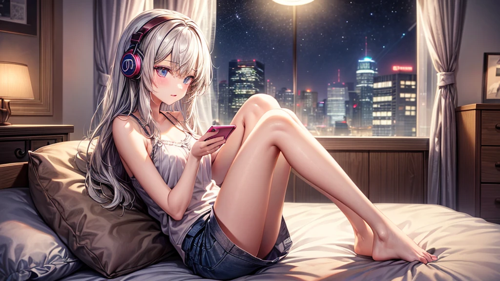 European hippie girl meditating in her room, dream, Please wear headphones., night light, Neon landscape on a rainy day, Analog color theme, Lo-Fi Hip Hop , retrospective exhibition, flat, 2.5D ,Draw a line, ink painting, Osaka Road, Watercolor painting, gouche paint, Studio Ghibli Style, Very bright colors, Outerton, Kraut Lock, Lofiato, 70's style,Old meat, Amplitude,Psychedelic atmosphere, Masterpiece, Amazing technology,