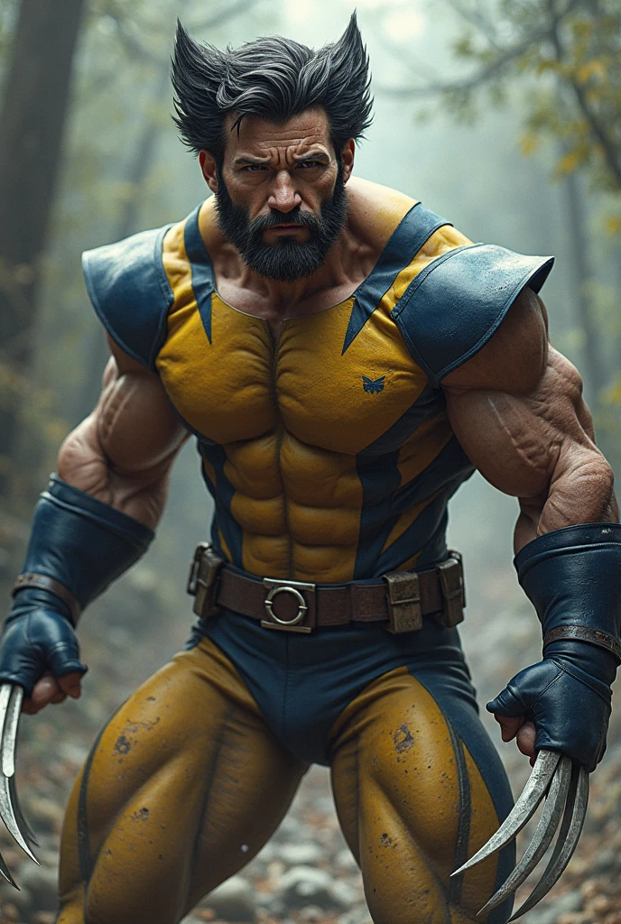 "Witness the ultimate of The Wolverine, X-Men ‘97, DnD, with intricate details on its face and body. The battle cry echoes through the stormy night, with thunder and rain adding to the intensity of this 4k resolution image."