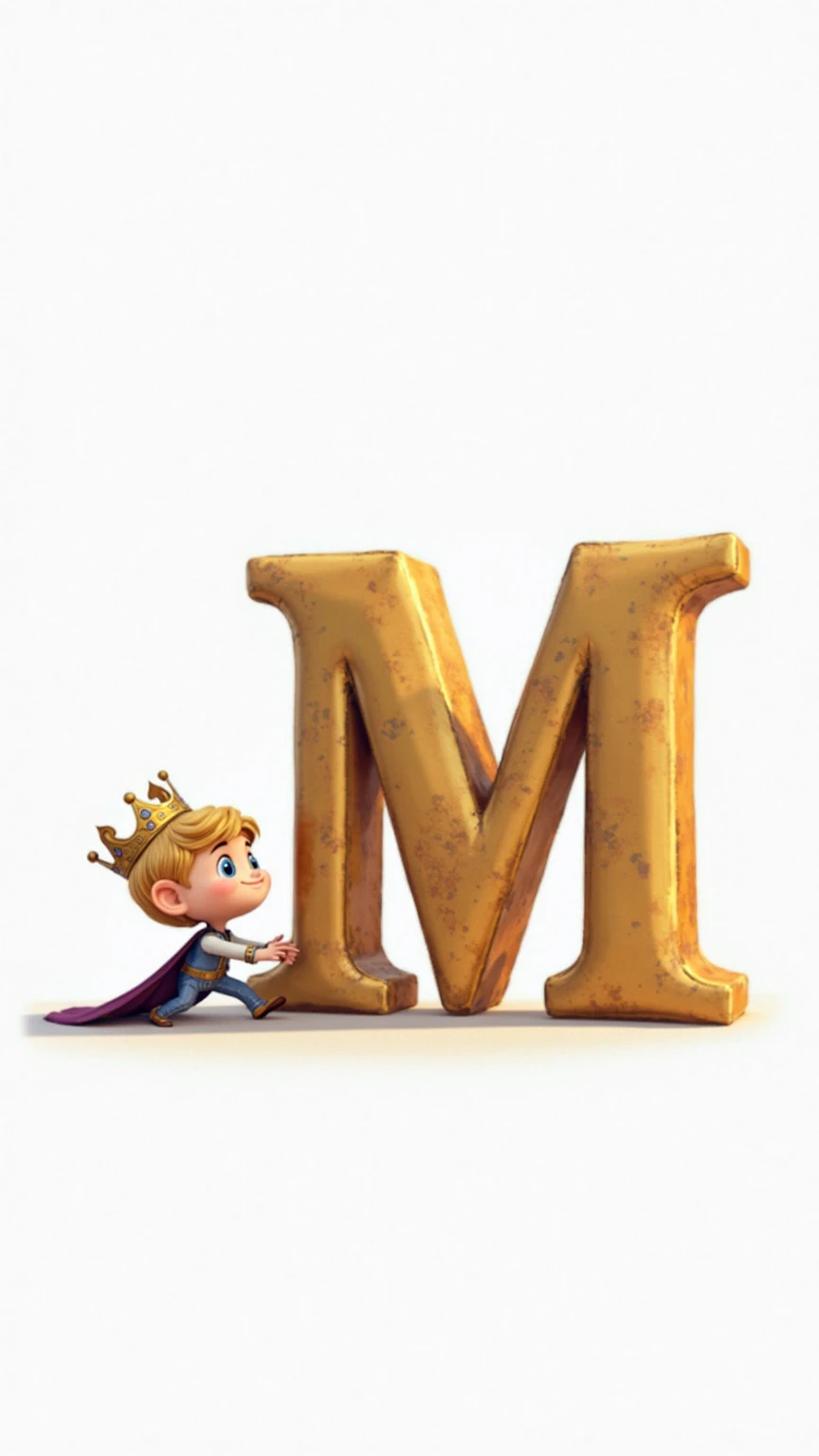 Create an image of a blue and gold sign with the words "Jack Blues Bieber" written on it. The sign is being held by a baby boy with the physical characteristics resembling a blend of Justin Bieber and Hailey Baldwin. The baby boy is dressed in a royalty-themed outfit, like a little prince, complete with a crown. The background includes Disney-style elements, featuring Disney characters and a magical, enchanting atmosphere. The scene is set to evoke a sense of wonder and fantasy, with the baby prince being the central focus, holding the sign proudly.