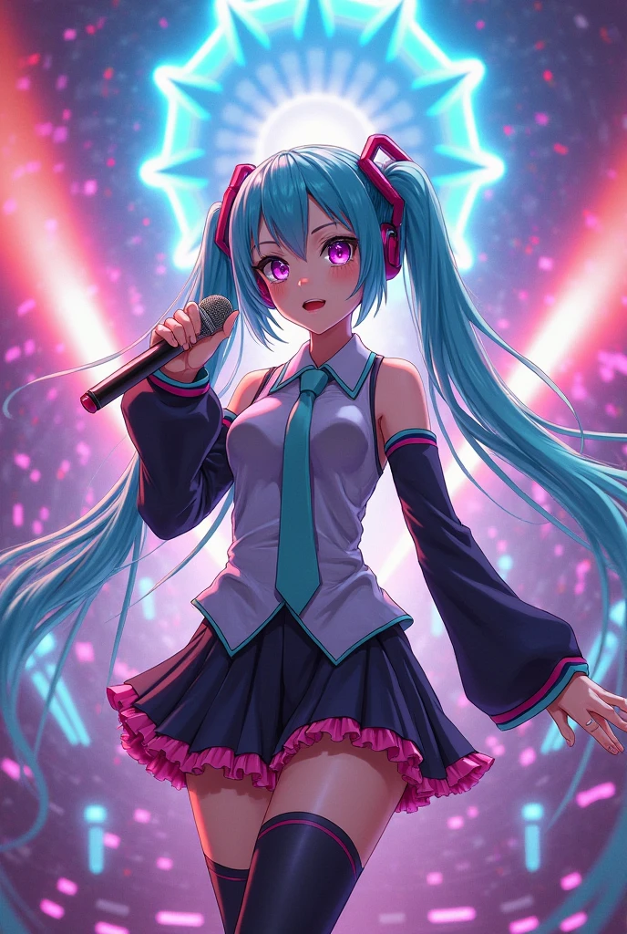 Hatsune Miku giving the middle finger