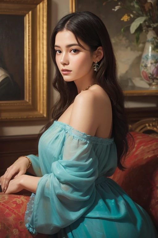 Sensual woman, beautiful and detailed eyes, beautiful and detailed lips, high-definition face, long eyelashes, elegant appearance, gothic dress, soft lighting, dramatic shadows, calm color palette, cinematic composition, photorealistic Stick, (Top quality), 4K, 8K, High resolution, Masterpiece: 1.2), Ultra-definition, (Real, Photorealistic, Photorealistic: 1.37), Lace pants, Sitting, sensual pose, Bold pose, Moist skin, sweaty, bare feet, ecstasy, embarrassed, masochistic, blushing, embarrassed, ecstatic expression, turning back, sticking out buttocks, distorted facial expression, tears flowing, heavily wet.Temple with water、White panties