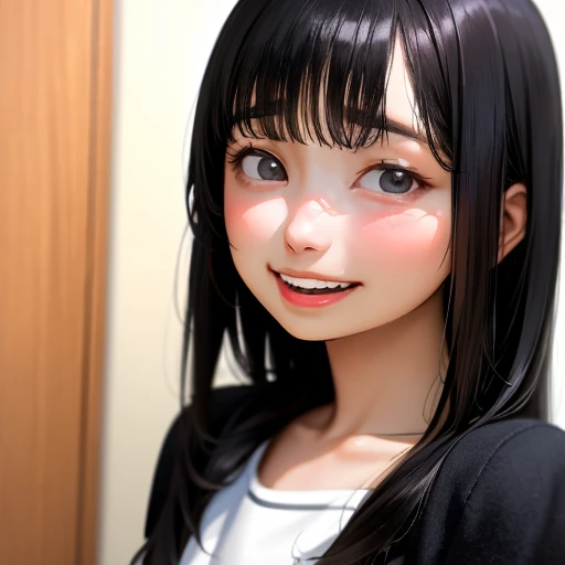 Four 12-year-old high school girls, beautiful japanese face,Beautiful face,(deeply carved face) Luz outfit,white and healthy skin,shy(serious face) SMILE ,long straight black hair,totally naked, erect nipples,big breasts, thin waist, long and shapely legs, School, school gym, watering cans,bathrooms, mosaics (taking selfies with the phone) ultra detailed, 8k quality, hyperrealistic