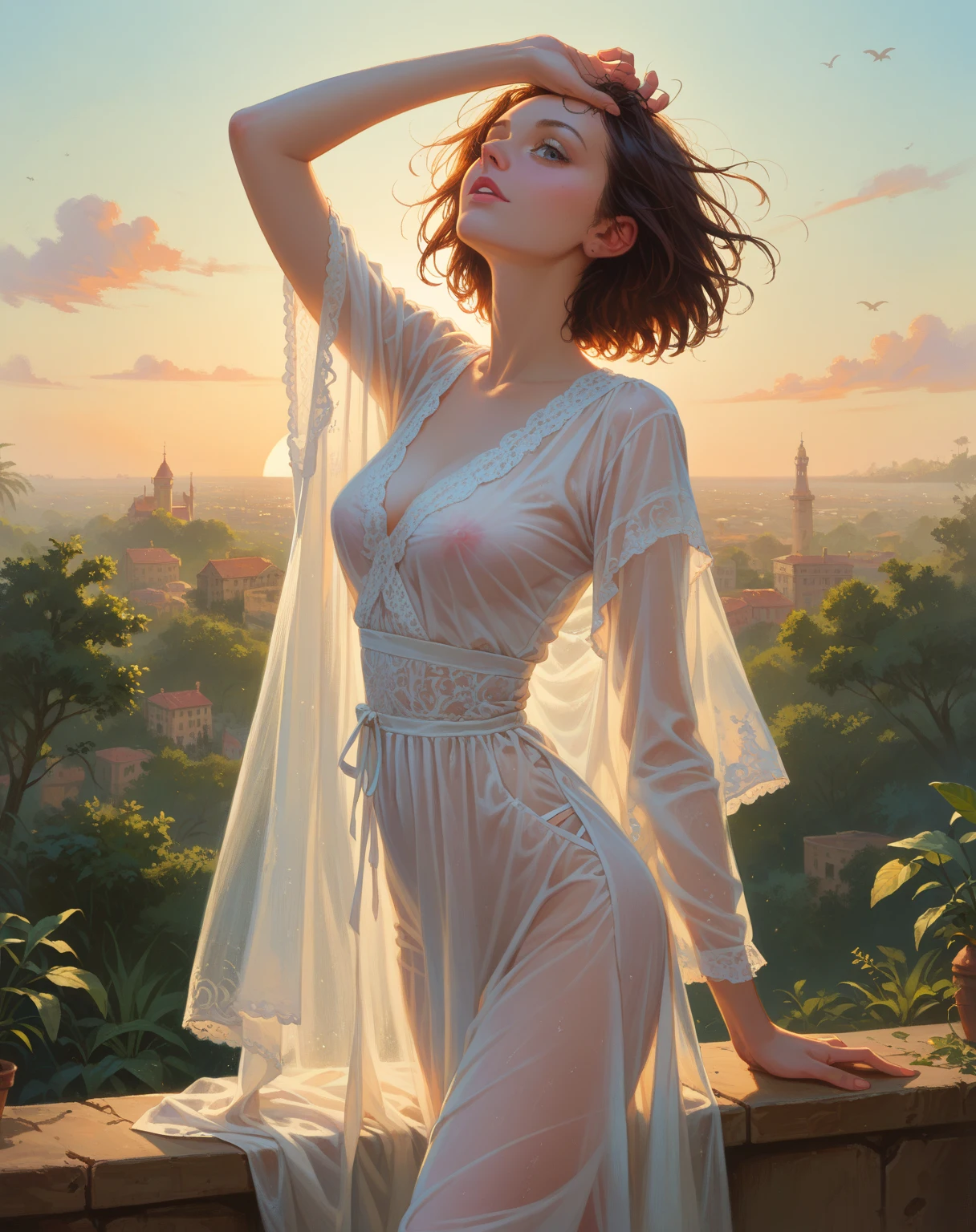
((masterpiece:1.4, Highest quality)), (Realistic photos:1.4), 
((1 person)), (Otherworldly beauty), (dream-like),
(超High resolution:1.2), Very delicate and beautiful, wonderful, Very detailed CG Unity 8k wall paper, Very detailed, High resolution, 
Soft Light, Beautiful detailed, Very detailed eyes and face, Beautiful and detailed nose, Beautiful and detailed, 
(Dressed in late 19th century French costume:1.3), (Get on a small boat), (night), (Monet&#39;s Lotus Pond),
Cinema Lighting, Perfect Anatomy, Slender body, (Parted bangs),
(The world of impressionist painting:1.5), (Impressionist light and colour),
Cowboy Shot