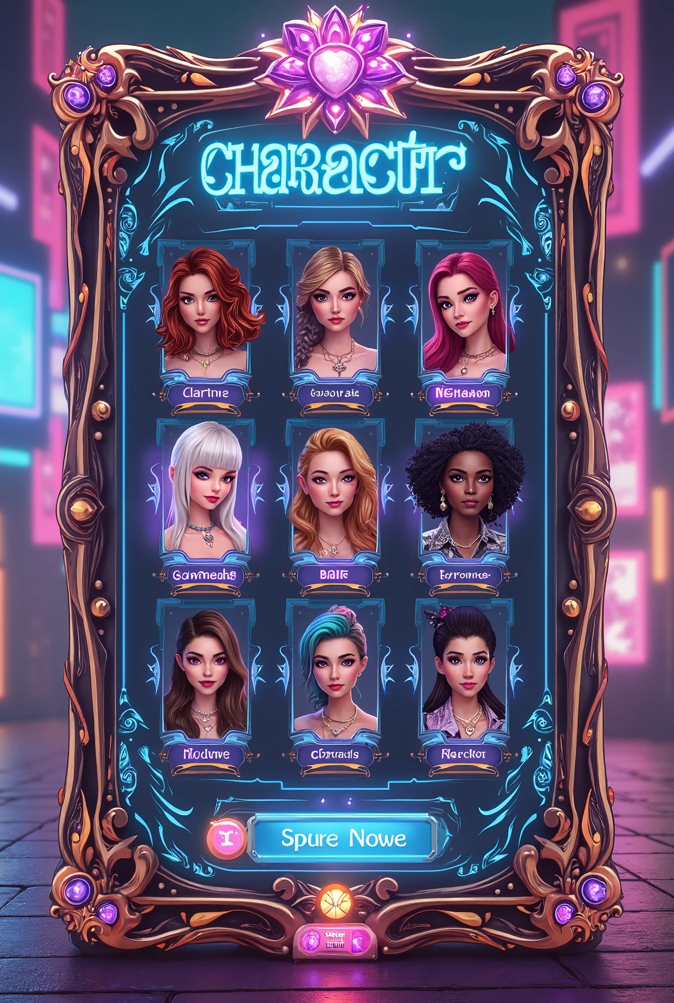 A Character Selection Screen
