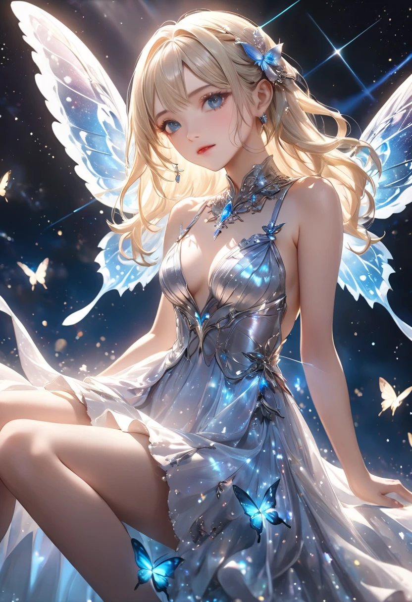 masterpiece, best quality, extremely detailed CG unity 8k wallpaper,((Upper Body)) ,((Upper Body head close-up shot of a beautiful little girl)), , Elegant Long straight blonde hair, (Mckenna Grace), ((flat chest,thighs,Autoluminescence skin)),Transparent (purple-blue) golden (Glittering tutu,long Bunny Ear Headgear, , Bow-tie, No panties, genitals visible), ((sitting,spread legs)),(), (Blush), , (), (A world of ice and snow), pretty face, key art, award winning, intricate detail realism hdr, by (ruan jia and artgerm and range murata), Photorealism, Hyperrealism, ultra realistic, dramatic light, intense shadows, gorgeous view, depth of field
,ชุดรัดรูป, camel toe, โชว์กางเกงใน , โชว์หน้าอก, หัวนม,