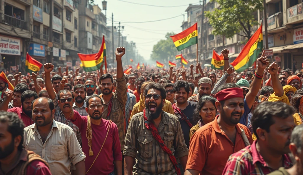 Masses of Uttar Pradesh during protest 