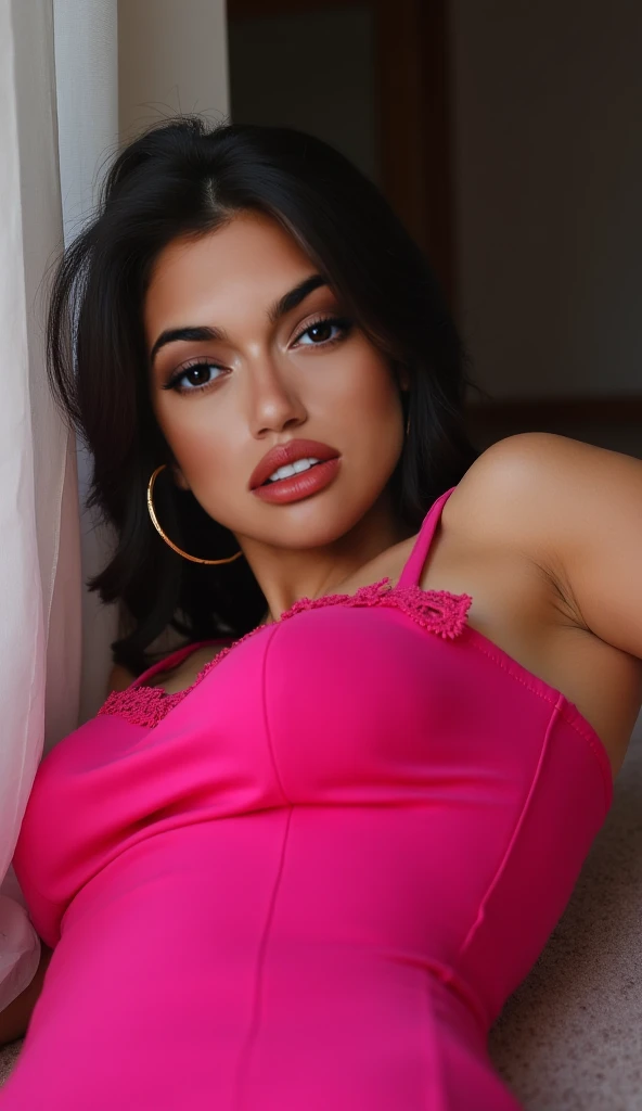 (((high quality:1.2))), Work of art, (8k), extremely detailed, ((High detail:1.2)) ((best resolution)), (HotLexi woman), Solo, 24 years old brazilian female, (dress strapless), (beautiful perfect square defined model face:1.4)