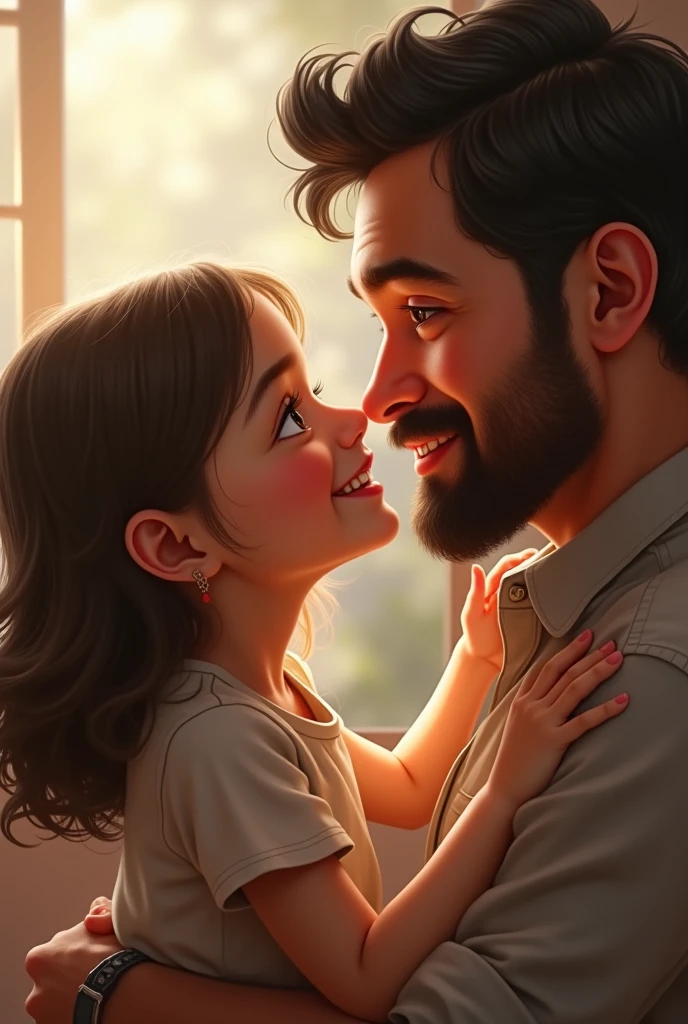Father with daughter