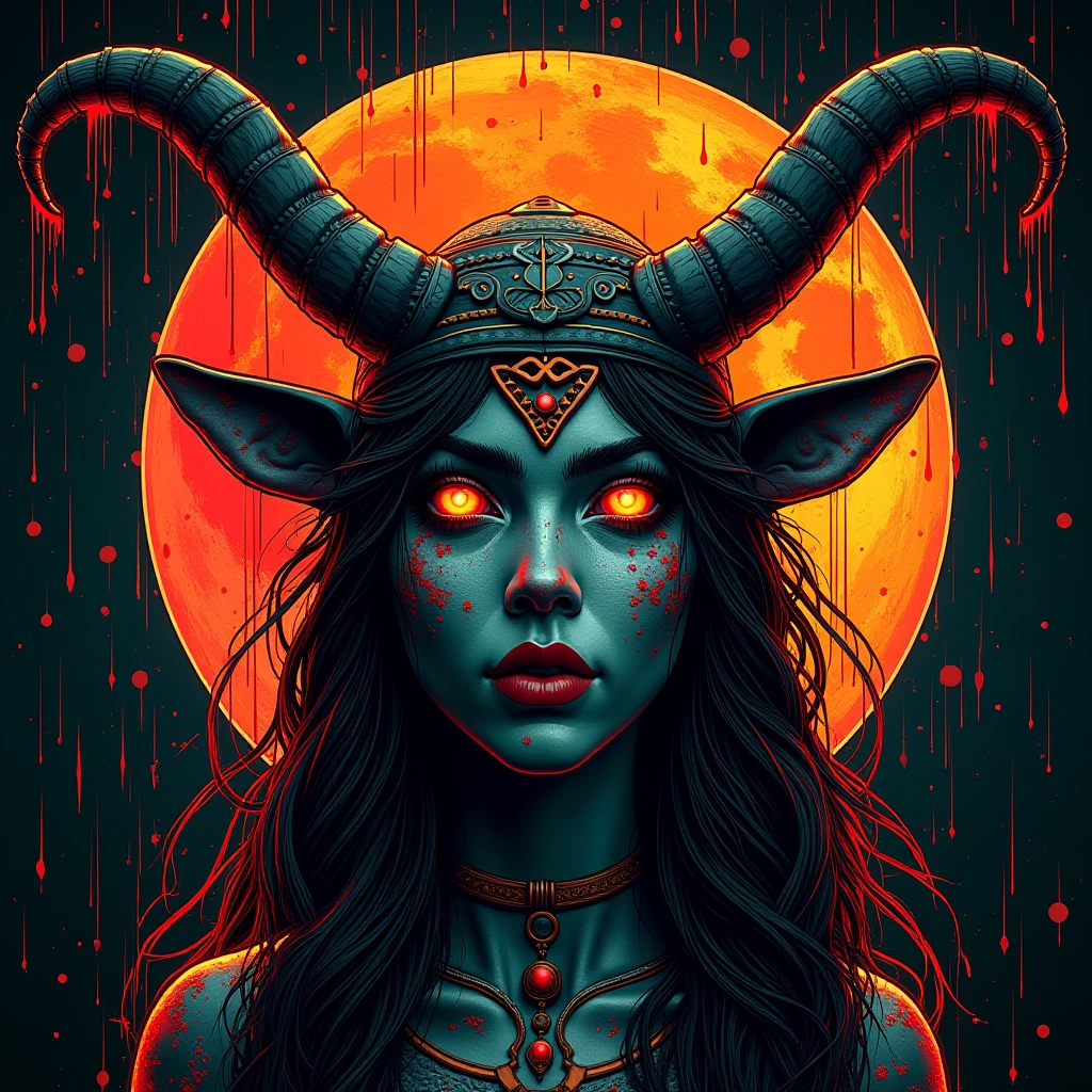 Witch logo in my photo ((( Vucub Caquix ))) best quality, Ultra-high resolution, 4K CG scenario, masterpiece, Vucub Caquix , Mayan outfit , Mayan mythology, Mexico, aesthetics, pretty image , centrado na tela
best quality, Full details, Complex details, A woman's face in cubist art nft 3d woodcut colored Anubio, pointy ears, Scary scene with rays and rain flashy eyes two colors