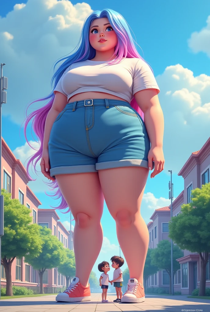 1girl, anime girl, anime, (dark skin), stylish girl, bracelet, necklace, earrings, 2d girl, 18y, (fullbody), standing, anime girl, seductive smile, (purple hair), flowing hair, hair flowing in the wind, ((darkblue blouse)), Solo, Slim, Big Breasts, Tight Shorts, low waist shorts, upshorts, outdoors, night background, flowers, looking at viewer, darker shadows, (((Wedgie))), (((explicit))), (((shorts))), (((absurdres))), (((thigh gap))), (((cameltoe))), (((cleft of venus))), (((lowleg shorts))),